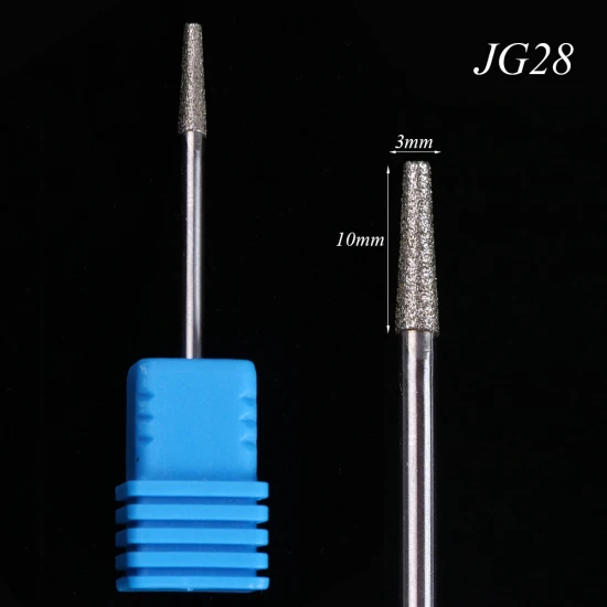STZ 1 шт. алмазные сверла для ногтей маникюрная электрическая полировка фрезеровка фрезы напильники полировочные станки аксессуары для дизайна ногтей JG18-31 - Цвет: JG28