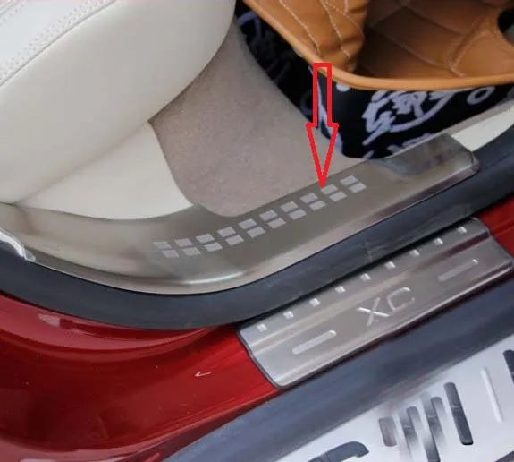 Нержавеющая сталь внутри порога Накладка для Volvo XC60 2014 2016|volvo xc60 2016|plate doorplate stainless