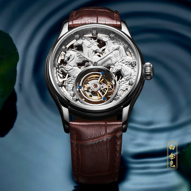 

Carnival Watch Man Mechanical Hollow Watch Tourbillon Wristwatch Stainless Steel Men Watch Brand Luxury New Hot Style Creative