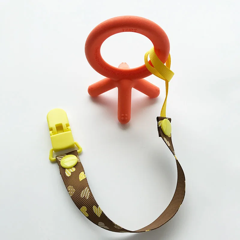 Baby Pacifier Clip Chain for soothers Ribbon Chupetas funny Soother dummy holder Leash Strap Nipple Holder Infant Feeding B0638