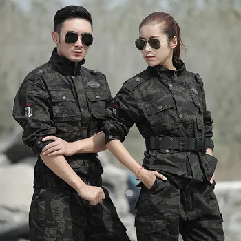 

Winter Cotton Military Hunting Clothes Men Women Uniforme Militar Tactical Combat Warm Ghillie Suit Black Hawk US Army Uniforms