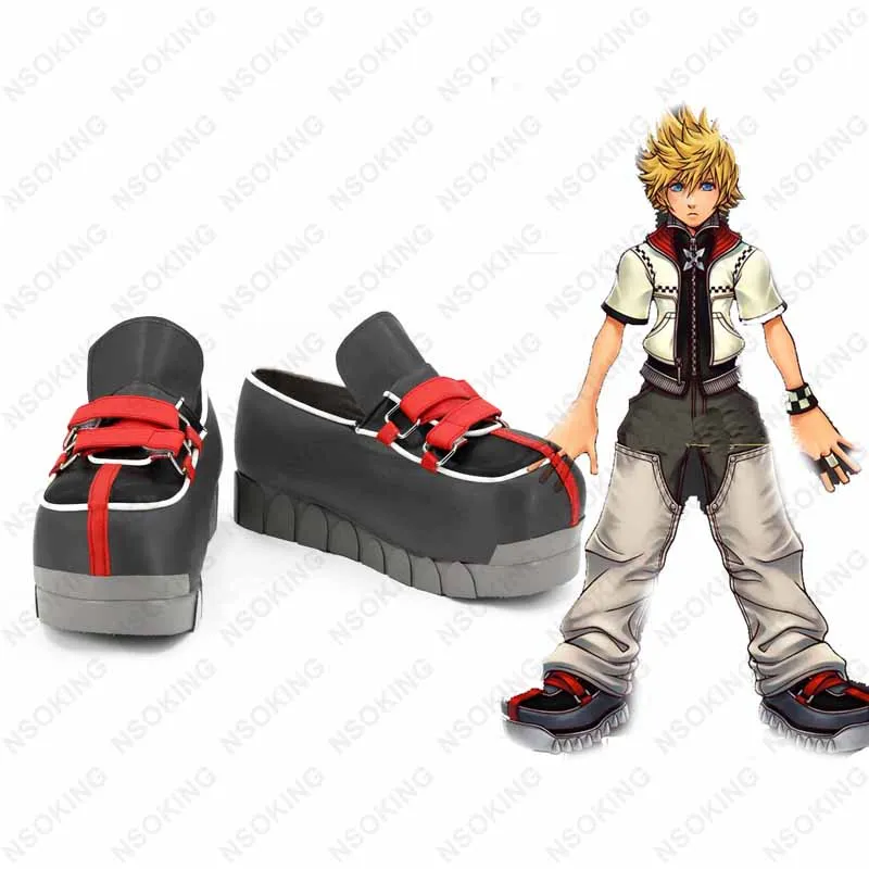 

New Hearts II 2 Roxas Cosplay Boots Anime Shoes Custom Made