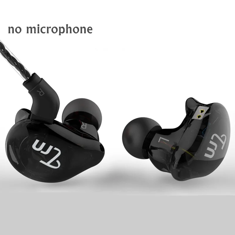 no microphone TRN V10 Гибридный 8 наушники для водителей двойной балансный арматурный двойной динамические наушники для водителей с микрофоном - Цвет: no microphone