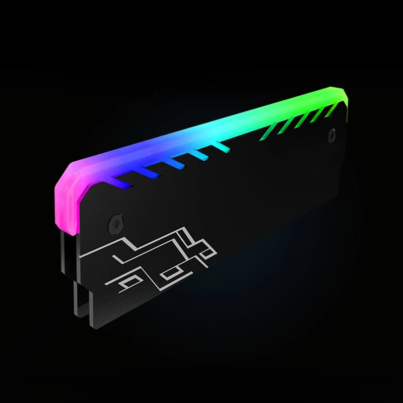 Черный rgb-корпус светящийся жилет общий светильник радиатор памяти Настольный DIY украшения монохромный СВЕТОДИОДНЫЙ(без памяти