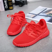 2016 Autumn new Coconut casual shoes net surface shoes couple breathable flat red shoes