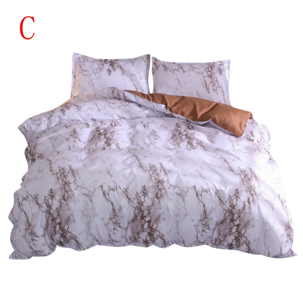 

Bed Sheet +2Pillowcase Simple Marble Bedding Duvet Cover Set Quilt Cover Twin King Size With Pillow Case Bed Linings Hot New F22