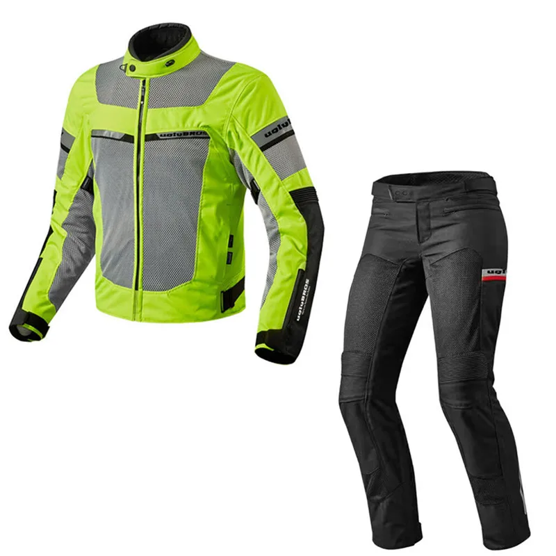 

Cruiser Long Range Riding Suit Motorcycle Protective Jacket Men's Highway Jersey + Pants combinaison moto
