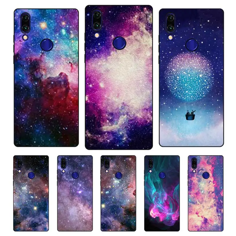 N395 Sky Black Silicone Case Cover For Xiaomi Redmi Note 3 4 4X 5 5A 6 7 Pro Global |