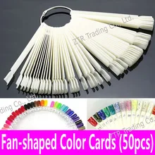 1 Набор 50 шт веерообразные ногти цветные выставочные полки веерные лаки для ногтей цветовая палитра для практики струнные цветные карты шаблон поставки