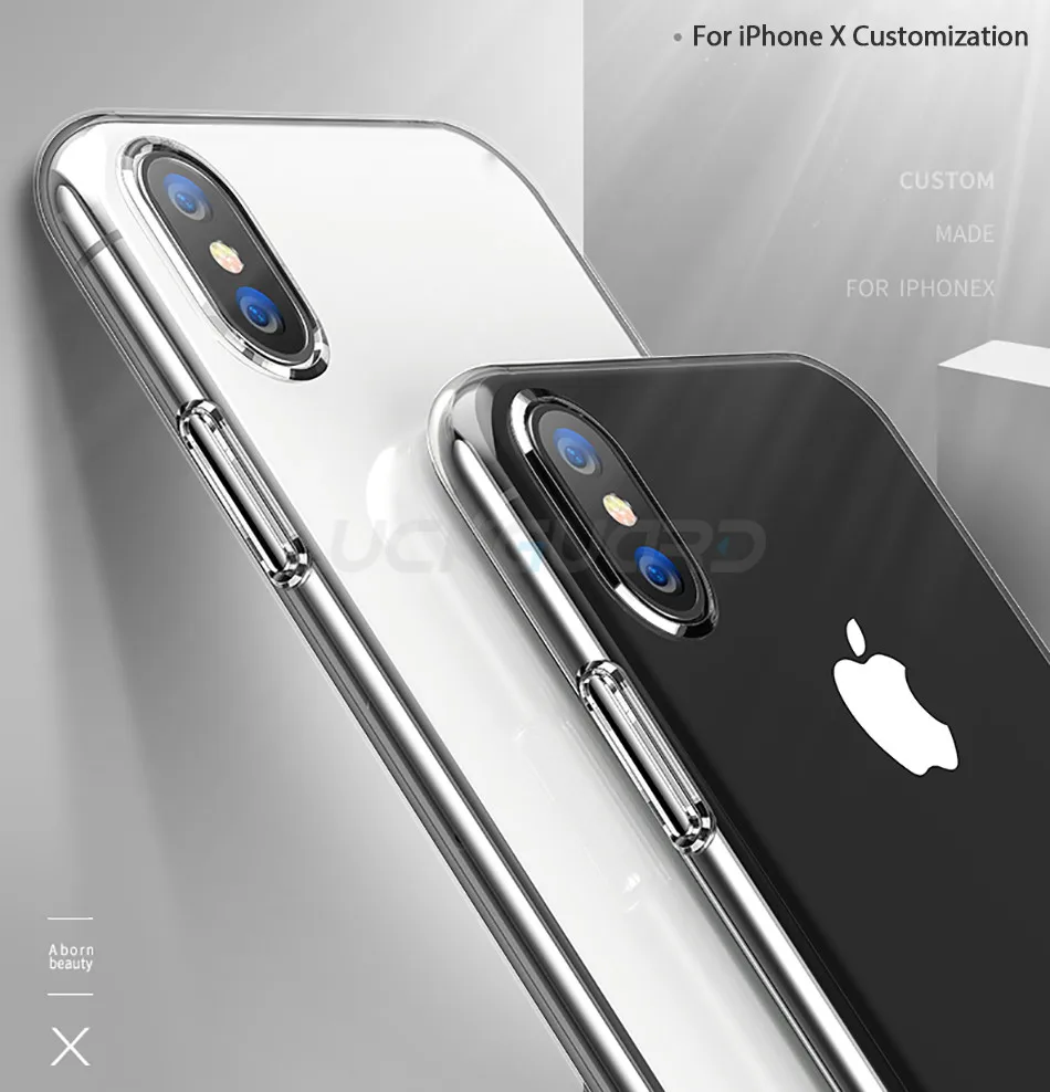 LuckGuard прозрачный силиконовый чехол для телефона для iPhone XR 7 8 Plus X 10 прозрачная задняя крышка для iPhone XS Max 6 6S Plus 5 5S SE Coque
