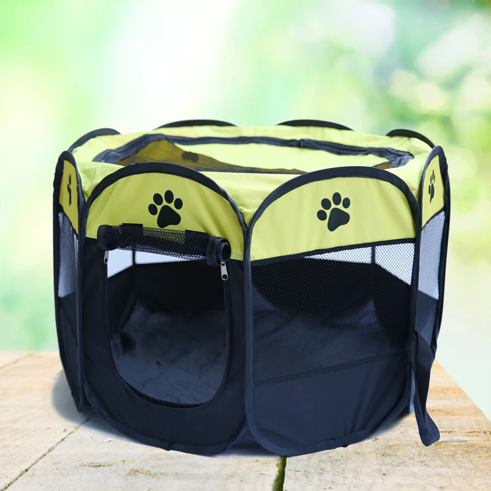 90x60x36CM Folding Pet Tent Playpen Dog Bed Fence Puppy Kennel Folding Exercise Play Foldable