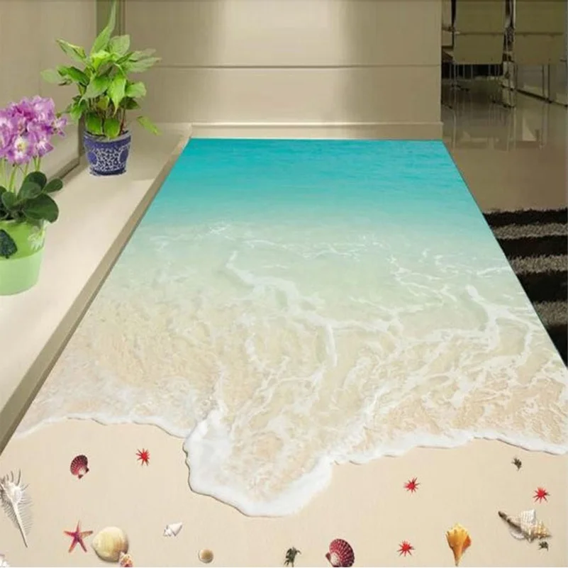 Самоклеящиеся 3D обои для пола на заказ водостойкие настенные Стикеры спальни