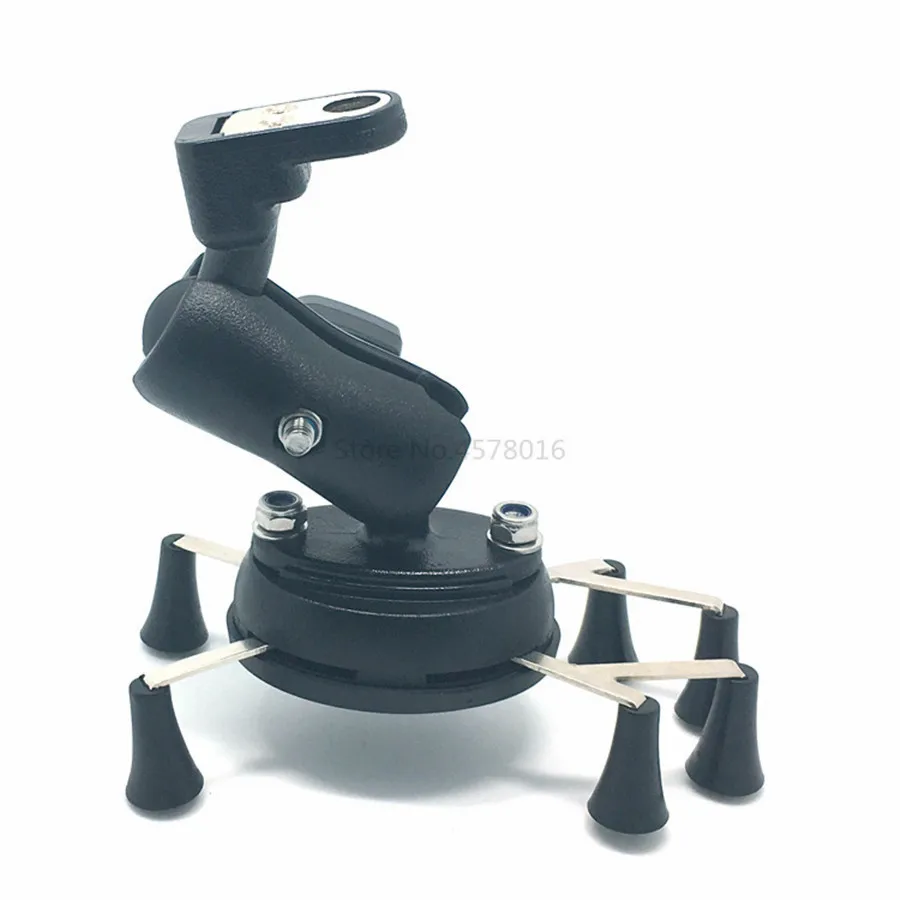 65mm Length Double Socket Arm Motorcycle Rearview Mirror Mount Holder (6)