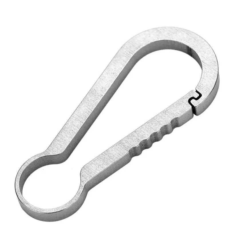 Titanium Многофункциональный Карабин Отдых Пеший Туризм EDC рюкзак блокировки Титан пряжки брелок Открытый спортивный аксессуар - Цвет: Titanium