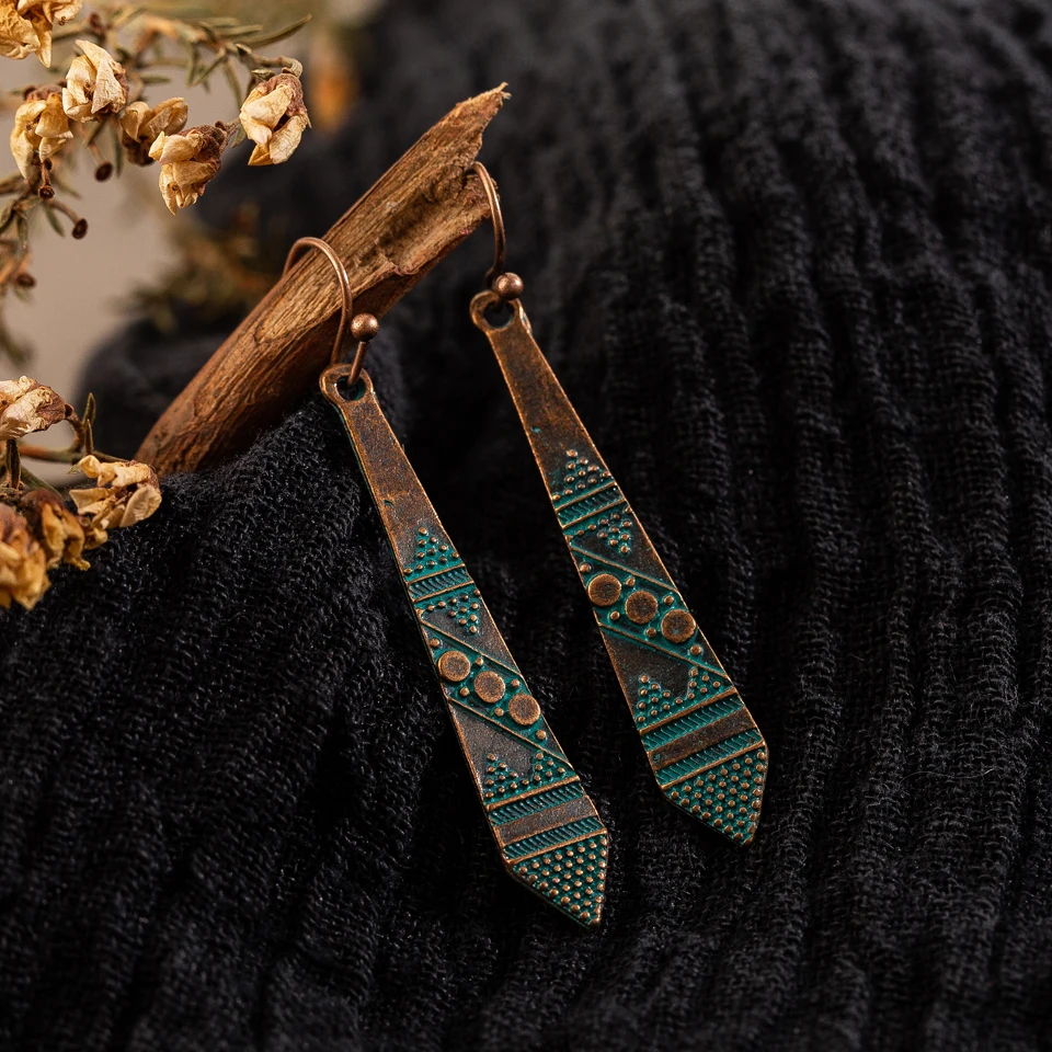 

Vintage Ethnic India Antique Dangle Drop Earrings Hanging for Women Female Fashion Anniversary Jewelry Ornaments Accessories