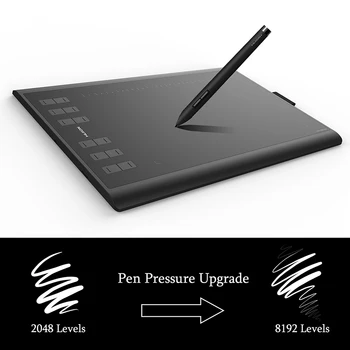 

New Huion 1060 Plus Digital Drawing Tablet 8192 Level Graphic Tablet Drawing 5080 LPI with 8G Memory Artist Glove as Gift