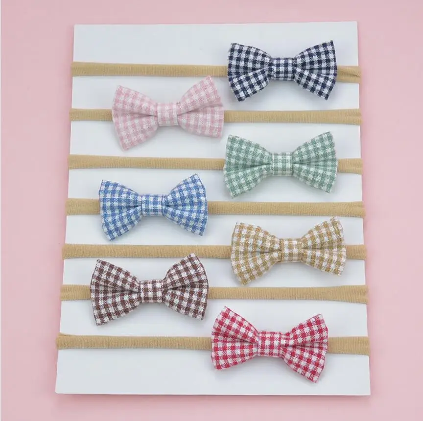 36pc/lot Kids Girls Plaid Hair Bow with Headband,Boutique Handmade Bowknot Hairpins Hairgrips Hair Accessories