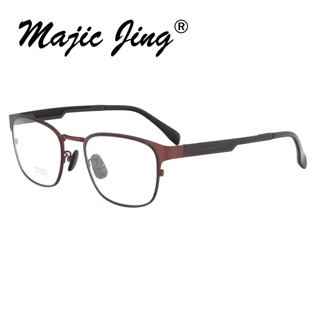 Magic Jing из нержавеющей стали Оптические рамки близорукость очки по рецепту очки 8329 - Цвет оправы: C9