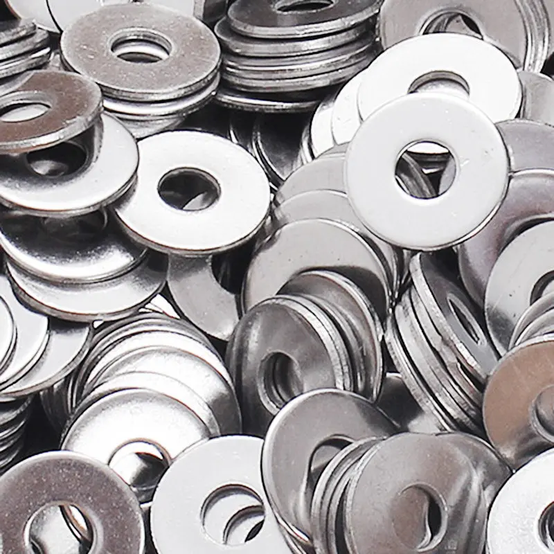 Buy 100 pieces M6 304 stainless steel washers Large Size Gasket Ring Flat