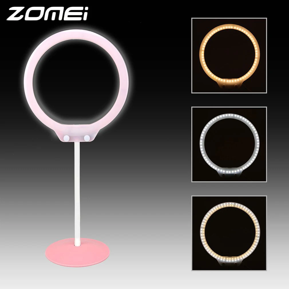 

Zomei LED Ring Light 3pcs/Set Photo Studio Accessories Video Desktop 3200K-5500K Dimmable Photography Lamp with Camera Ball Head