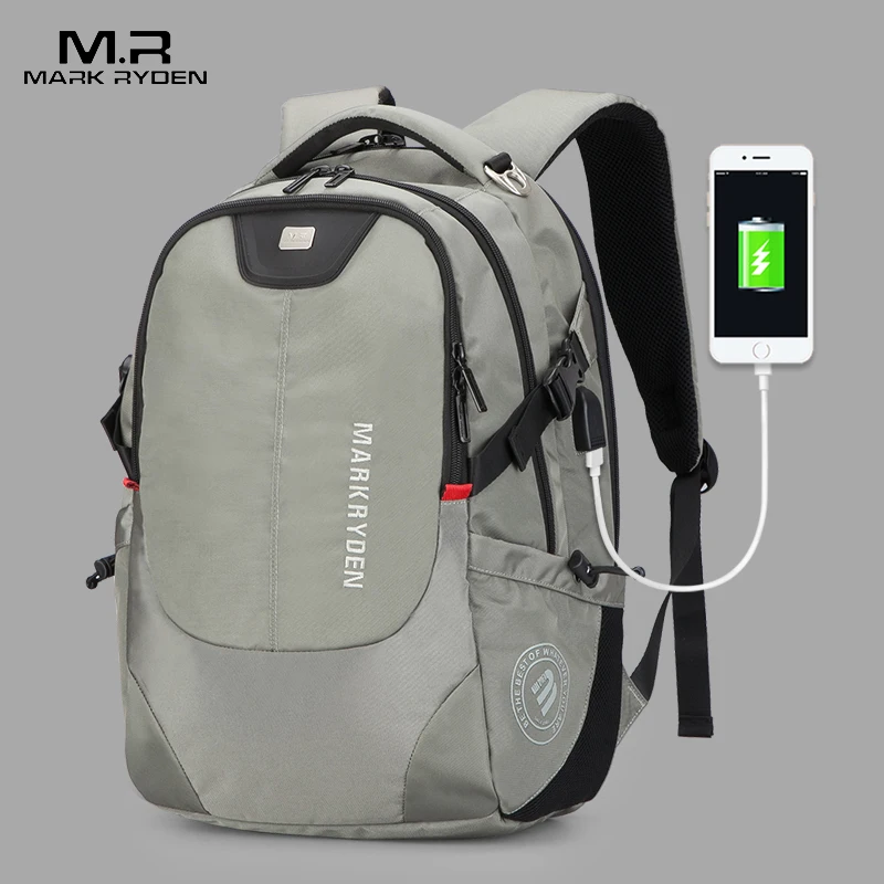 Mark Ryden Men's Backpack Fashion Multifunction USB Charging Men 15inch Laptop Backpacks Bisiness Bag For Men