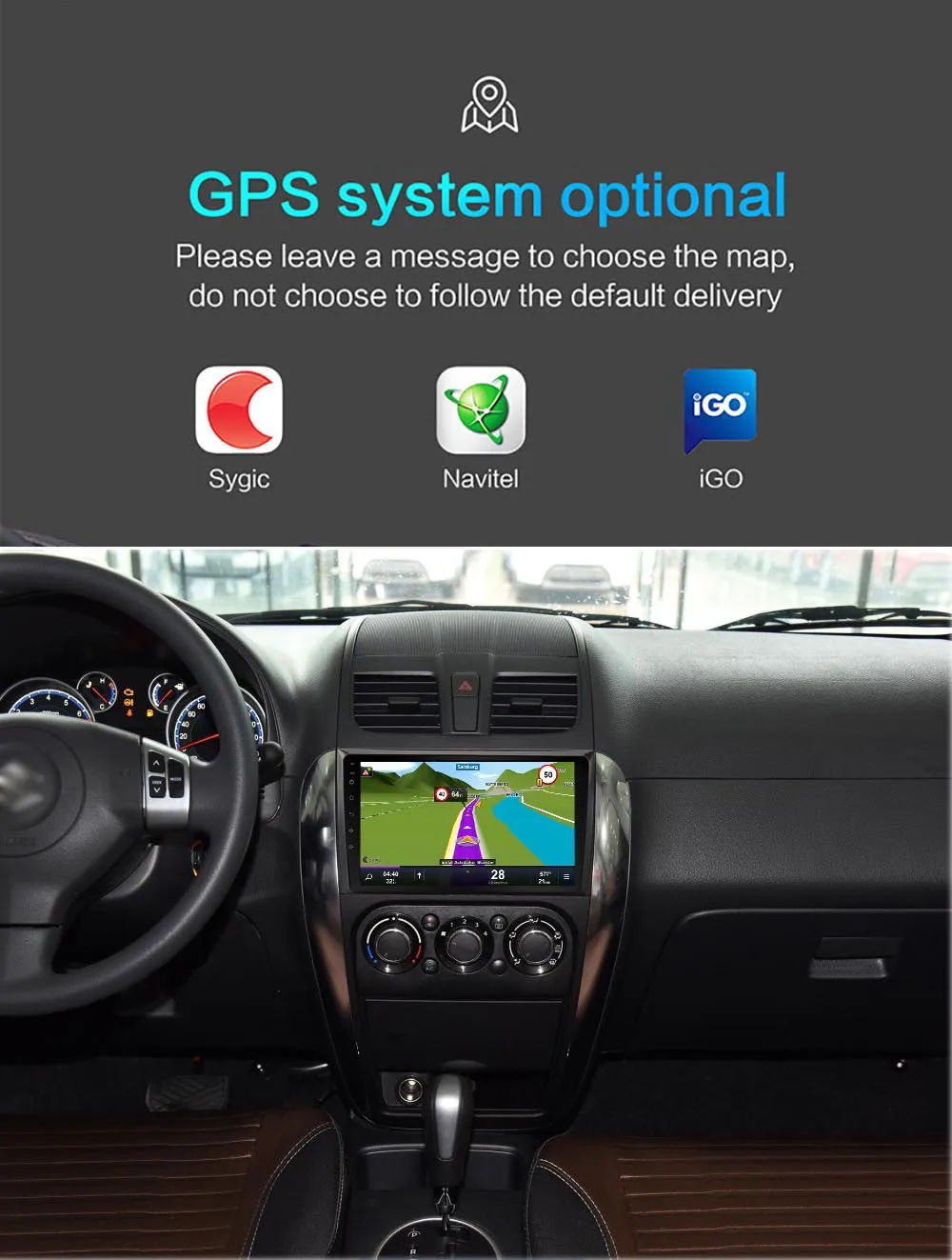 Top Android 7.1 Car DVD Multimedia player 2G+32G for Suzuki SX4 2006 2007 2008 2009 2010 2011 2012 2013 WIFI Stereo car radio RDS 7