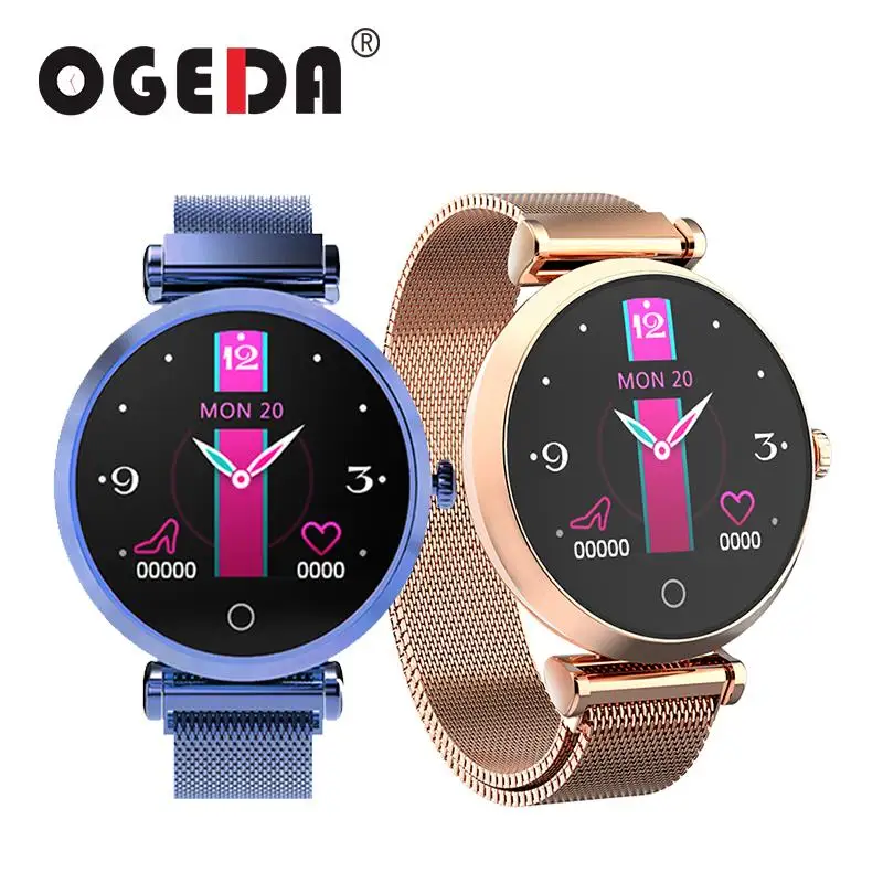 Sports Women Smart Watch Fashion Smartwatch Wearable Device Bluetooth Pedometer Heart Rate Monitor for Android/IOS Woman Clock