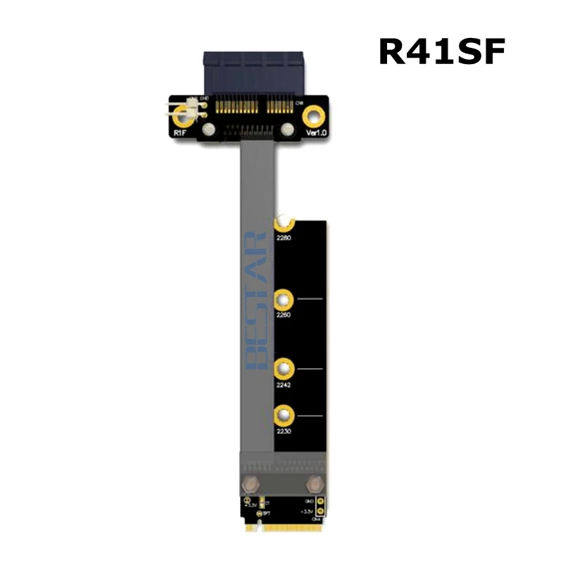 8G/bps M.2 NGFF NVMe ключ M 2230 2242 2280 для PCIe x1 Riser Card PCI E Gen3.0 1x плоский кабель удлинитель 1060ti