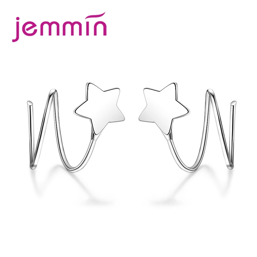 

JEMMIN Hot Short Paragraph Exquisite Light Blue Sturdy 925 Sterling Silver Ladies Earrings Teardrop Shaped Holiday Gift Female