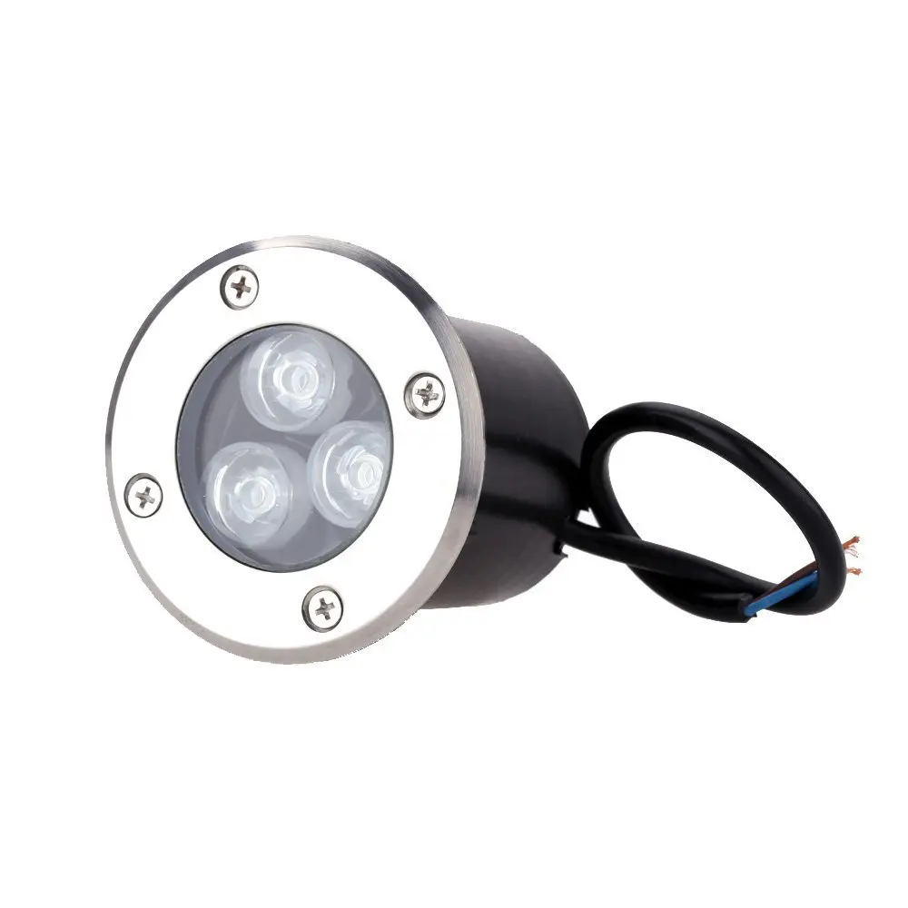 

10XDHL 3W LED underground light lamps 85-265V 12V outdoor buried recessed floor lamp Waterproof IP67 Landscape stair lighting