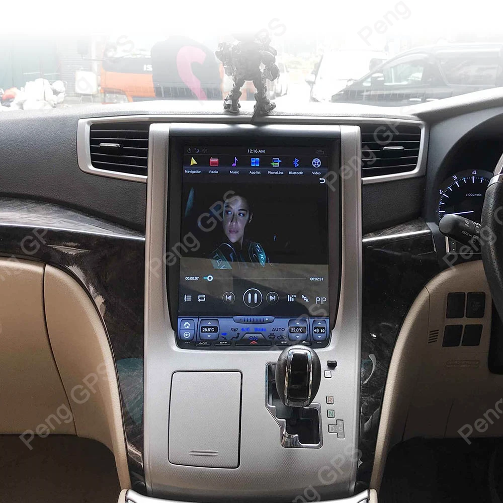 Top 12.1" IPS Screen Android 7.1 Car GPS Navigation DVD Player for Toyota Alphard 2007-2013 Tesla Style 4 Core 1080P WIFI Headunit 5