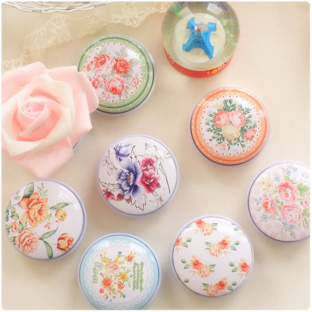 

1pc Retro Candy box Organizer Container Flowers Tea Caddy Receive Box Europe type style Box Wedding Favor Tin Box