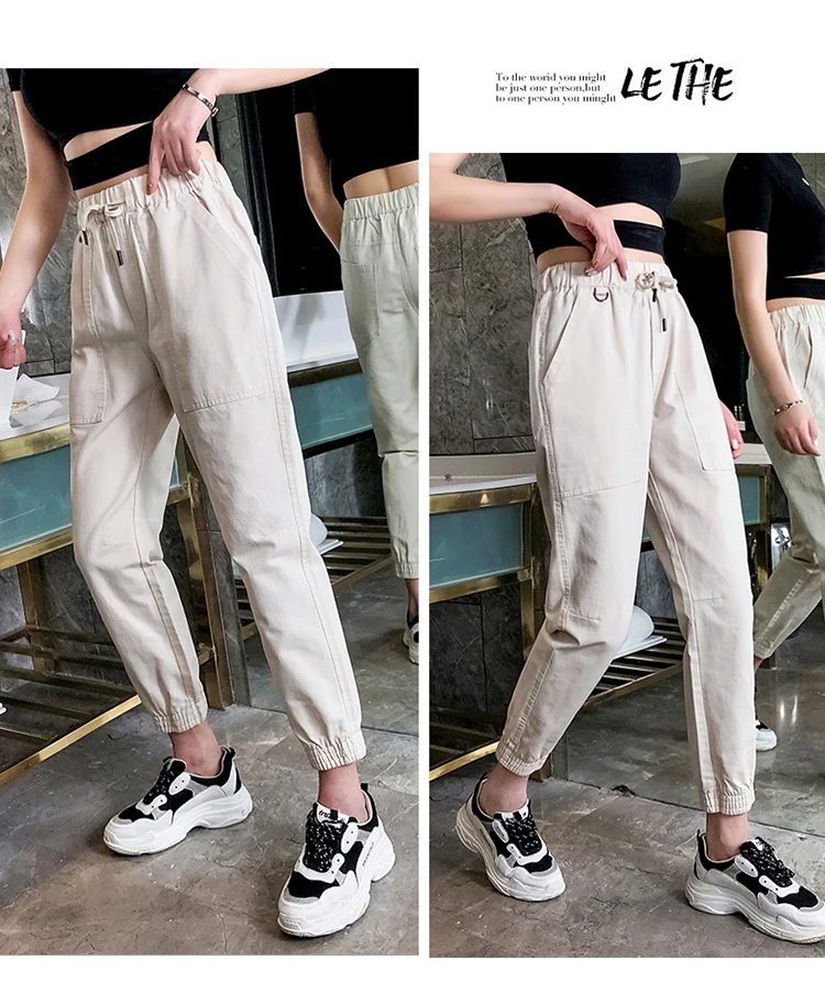 2019 Spring and summer new style Slim loose harem pants Casual straight cropped pants Slim pants 2019 Spring and summer new style Slim loose harem pants Casual straight cropped pants Slim pants