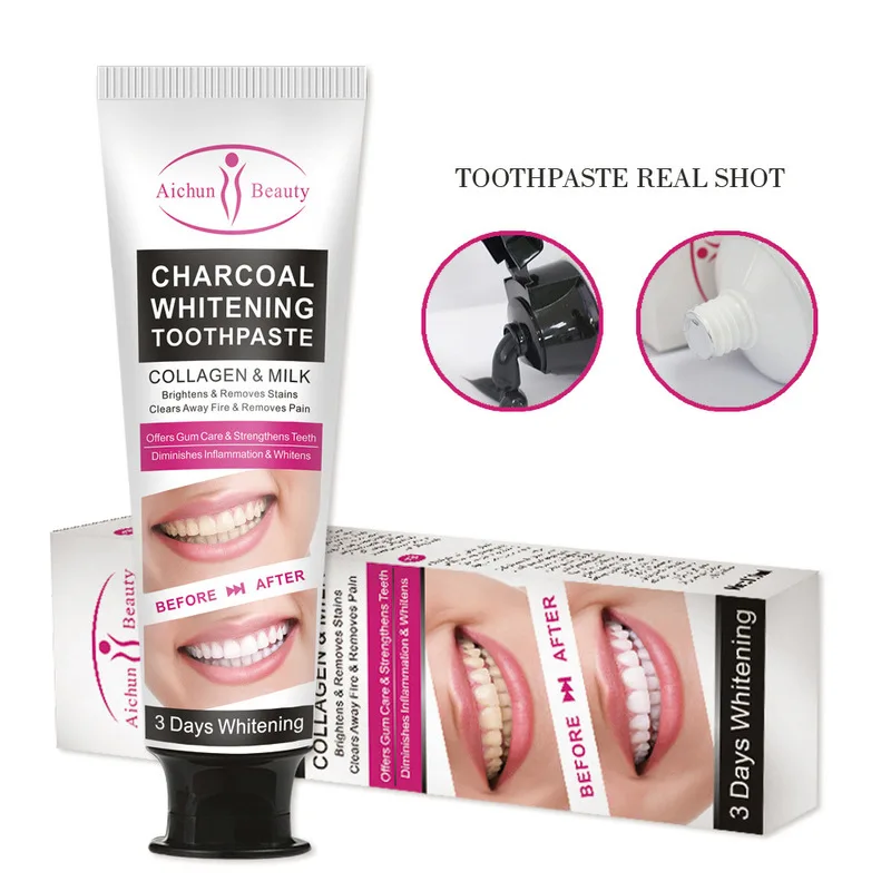 

100g for Adult Charcoal Toothpaste Oral Cleansing Fresh Breath Whitening Brightening Teeth Care Periodontal Freshness TSLM1