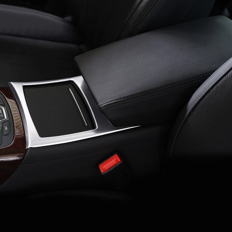 Нержавеющая сталь центр подлокотник подстаканник рамка Крышка Накладка для Audi A6 C7 12-17& A7 2012