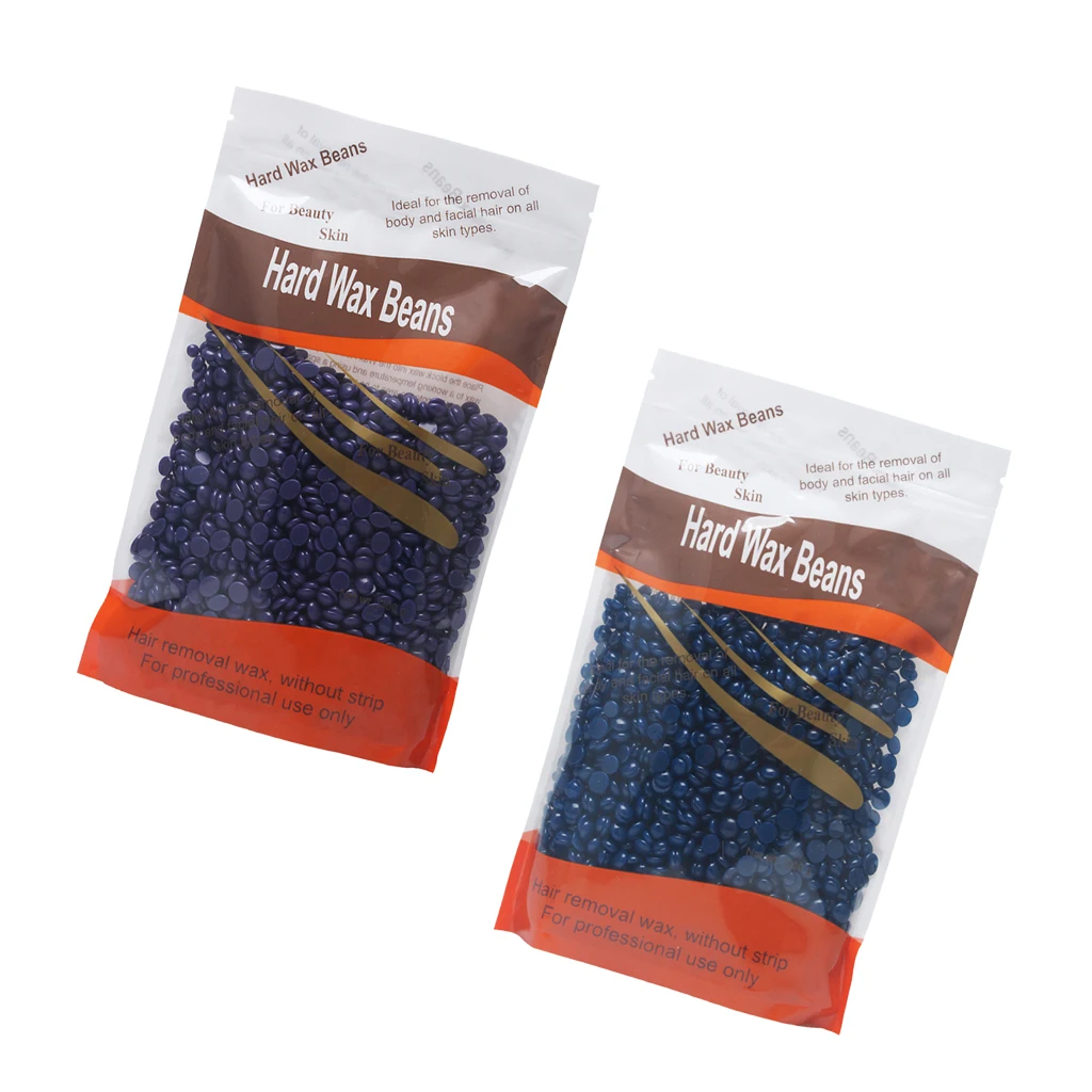 No Strip Body Depilatory Hair Cleaner Hot Film Wax Beads Waxing Hair Removal Beans 2x300g (Chamomile+Lavender)