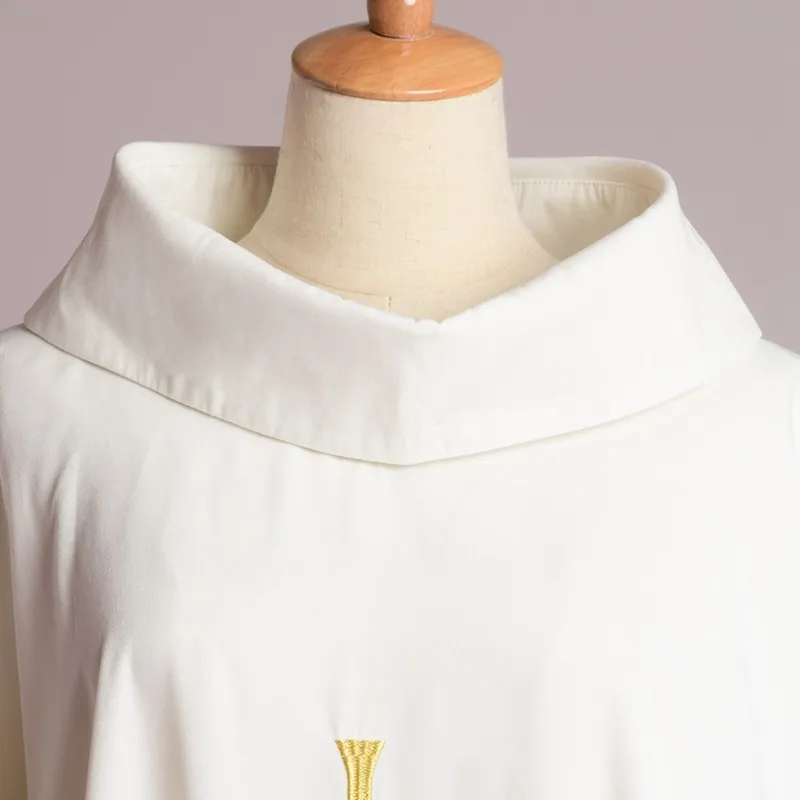 Chasuble Catholic White Church Lamb Embroidered Priest Vestments