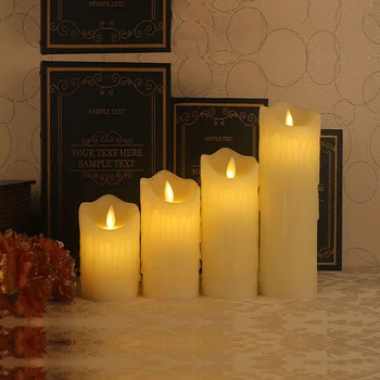 

Remote Control LED Electronic Flameless Candle Lights Simulation Flame Flashing Candle Lamps Valentine's Day Party Decoration