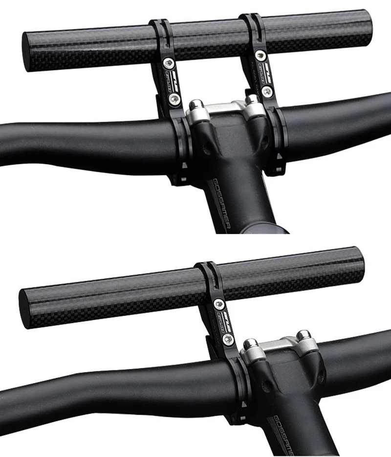 GUB G202 Bicycle Handlebar Extender Lengthened Design Carbon fiber/Aluminum Alloy Mountain Bike Mount Mobile Phone Holder