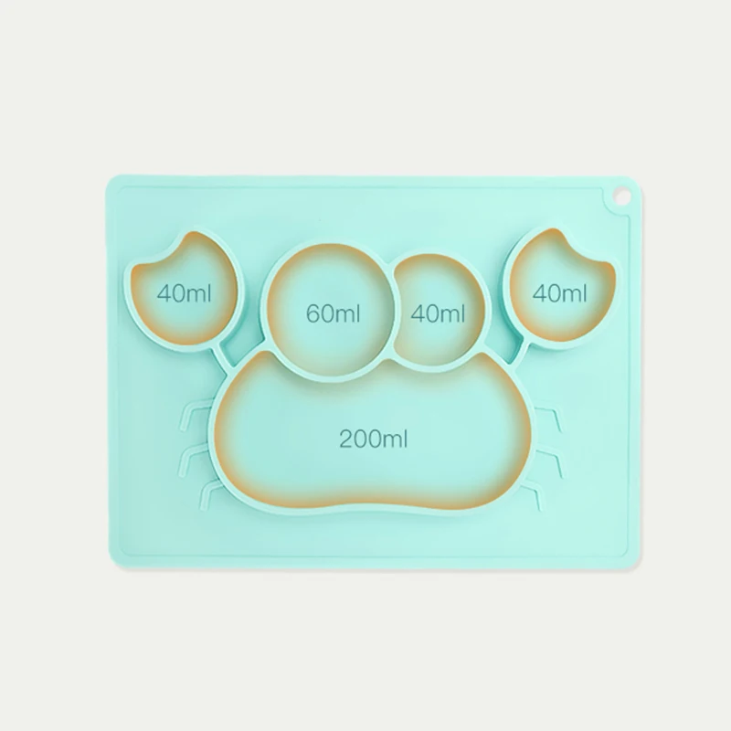 Safe Silicone Dining Plate Children Cartoon Tableware Baby Dinner Plate Kids Training Bowl for kids Suction Toddle Feeding Dishe