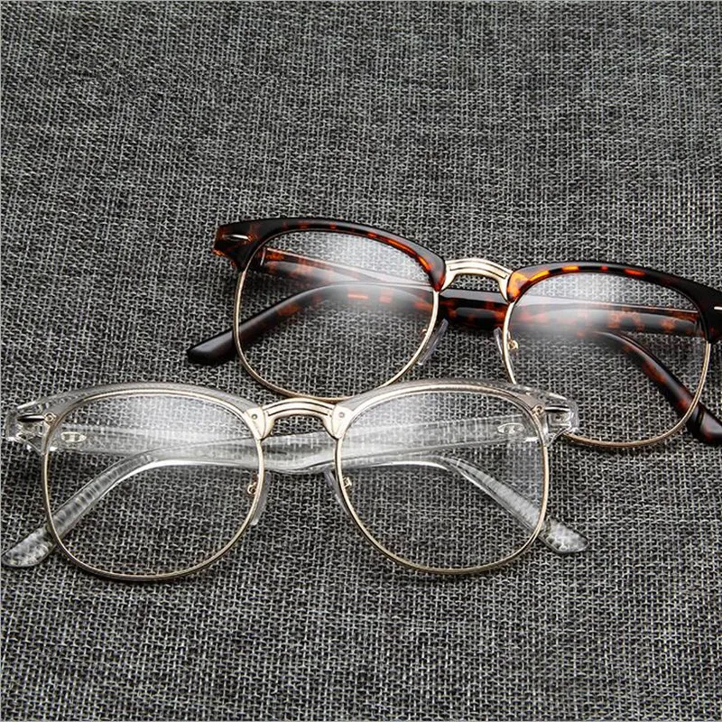 

Vintage Eyeglass Frames Full Rim Retro Glasses eyewear Rx able unisex myopia Spectacles come with clear non prescription lenses