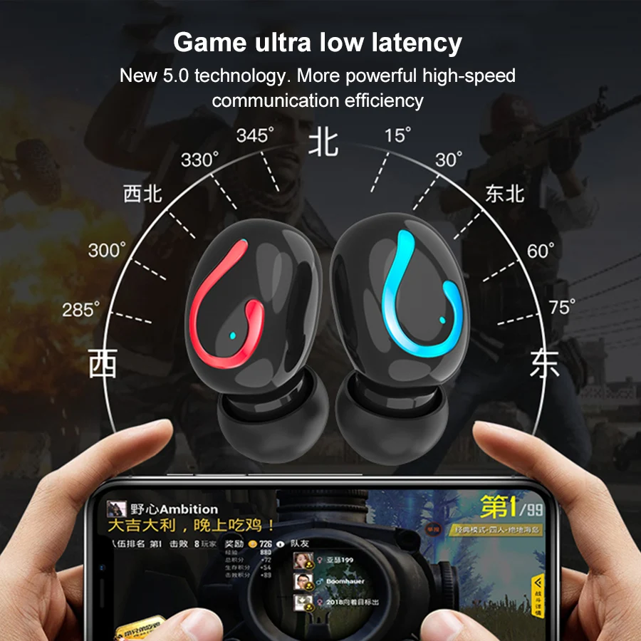  CBAOOO F7 TWS 5.0 Bluetooth Earphone 6D Stereo Wireless Earphones In-ear PX7 Waterproof Headset 350 - 33058236922