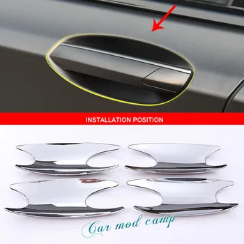 

For BMW 7 Series G11 / G12 2016 2017 ABS Exterior Side Door Handel Bowl Frame Cover Trim 4pcs Car Styling Accessories!
