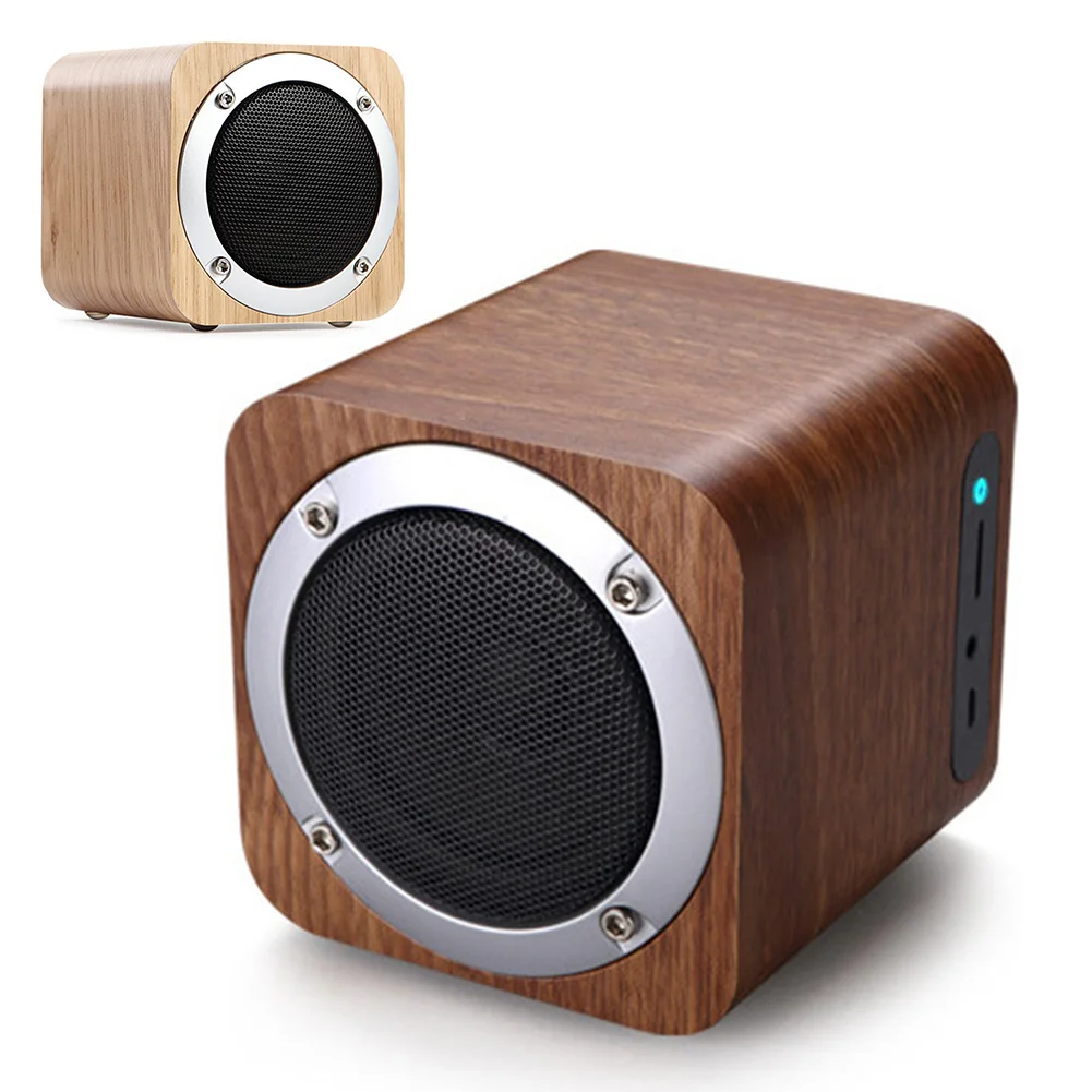 Портативный деревянный беспроводной Bluetooth динамик сабвуфер Altavoz Стерео FM радио 4 0
