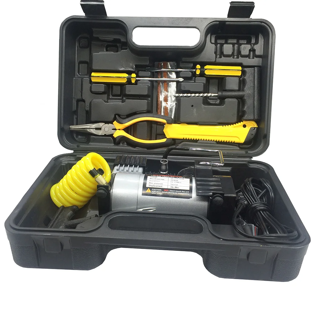 

12V Car Air Compressor Tire Repair Box Tool Car Pump Tyre Inflator Pump Tire Inflator Heavy Duty Car electric Inflatable PUMP