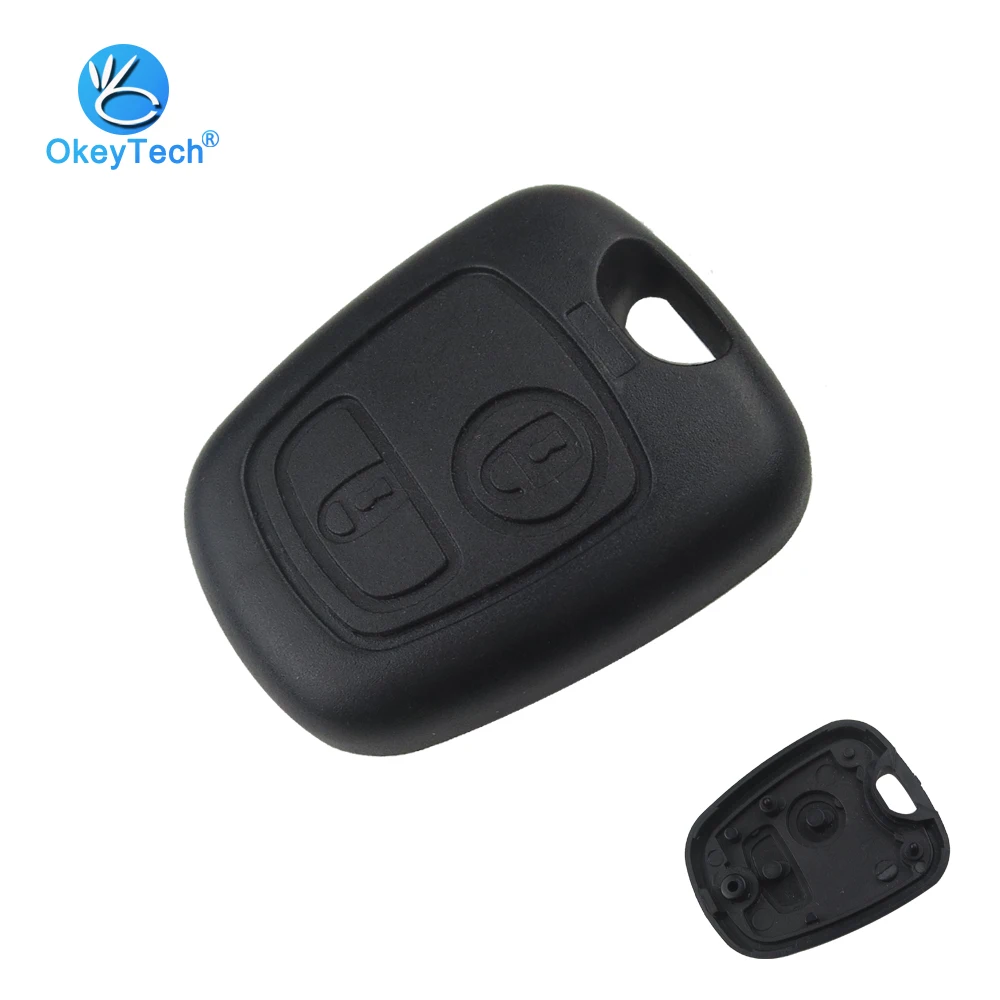 OkeyTech для peugeot 107 206 207 306 ключ Citroen 407 307 в виде ракушки спереди ключи Fob ЗАМЕНА 2 кнопки дистанционного пустой чехол