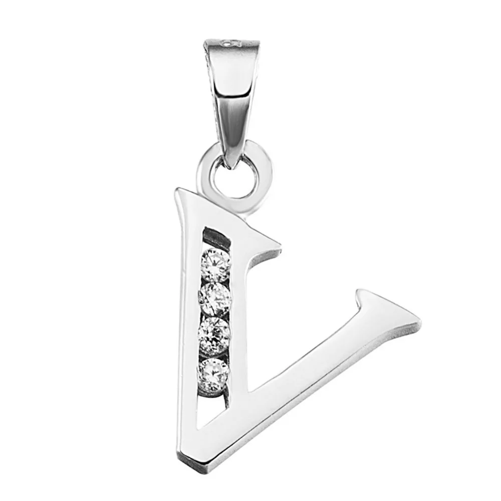 JINSE Серебро 925 Письмо A B C D E F g H I J K L M N O P Q R s t u V W X Y Z Ювелирные изделия из кристаллов