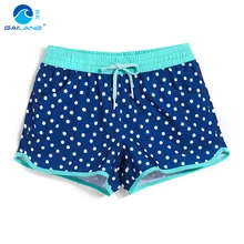 Женские пляжные шорты для плавания короткий купальный костюм в горошек, сексуальные быстросохнущие женские шорты для бега, пляжные шорты для плавания