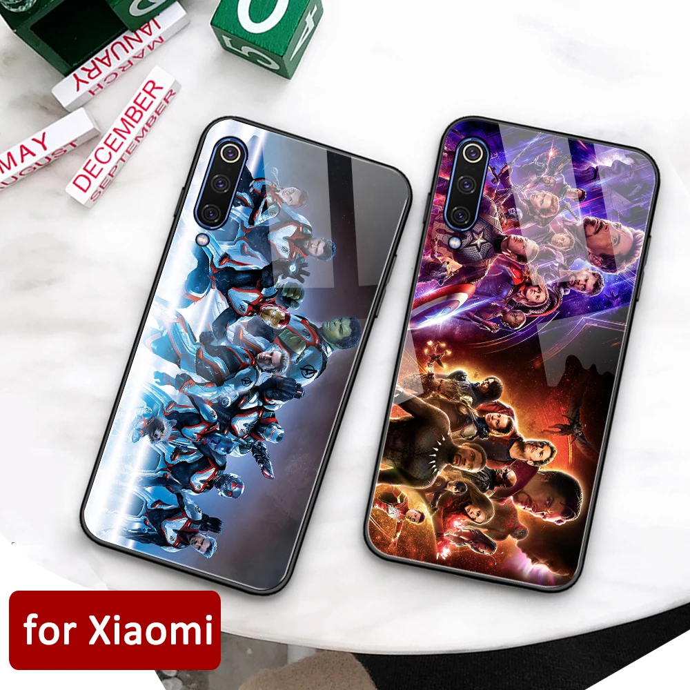 Стеклянная задняя крышка для Xiaomi mi 8se чехол с рисунком Marvel Avengers 8 lite explorer 9 9se mix 2 2s 3
