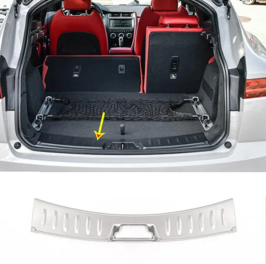 

For Jaguar E-PACE EPACE 2018 Stainless Steel Back Silver Car Rear Inner Bumper Plate Cover Trim